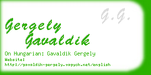 gergely gavaldik business card